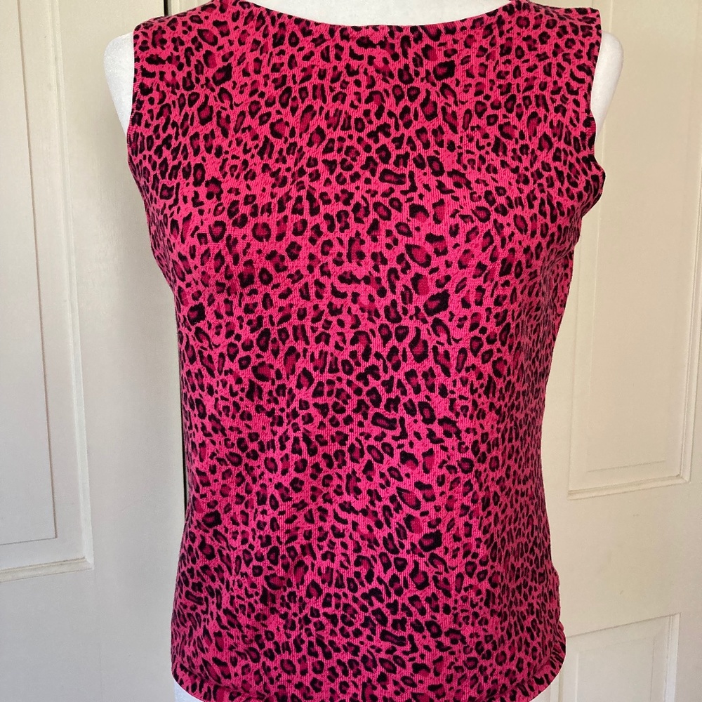 Hot Pink/Black Animal Print TankTop